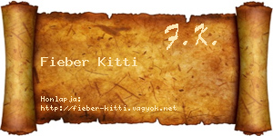 Fieber Kitti névjegykártya